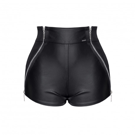 Mónica Short con Cremalleras Negro