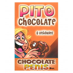 Caja Comic de 6 Pito Chocolate Negro