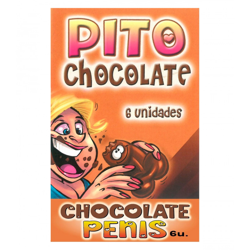 Caja Comic de 6 Pito Chocolate Negro