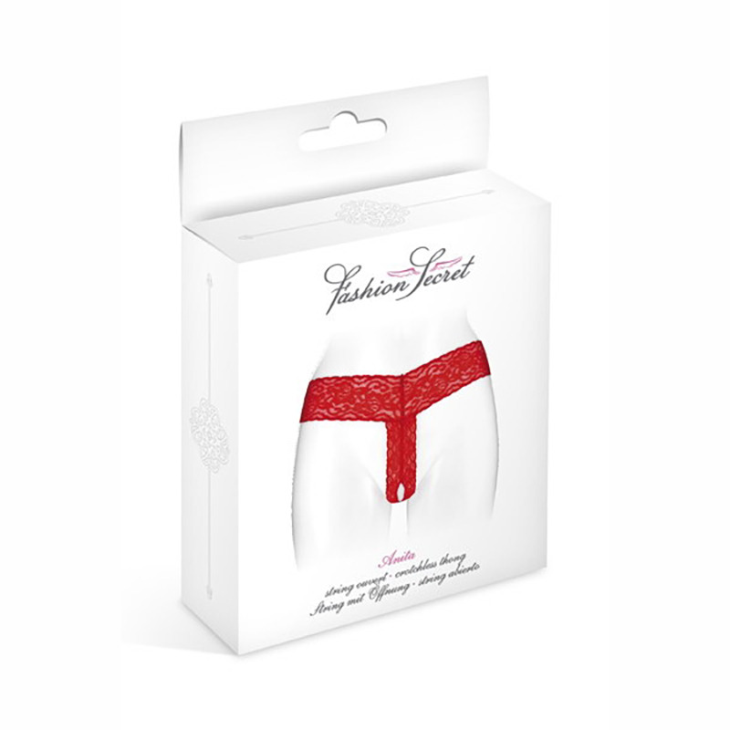Tanga Rojo Abierto Anita Talla Única