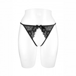 Tanga Negro Abierto Sandra Talla Única