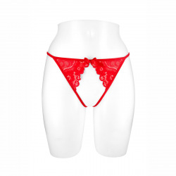 Tanga Rojo Abierto Sandra Talla Única