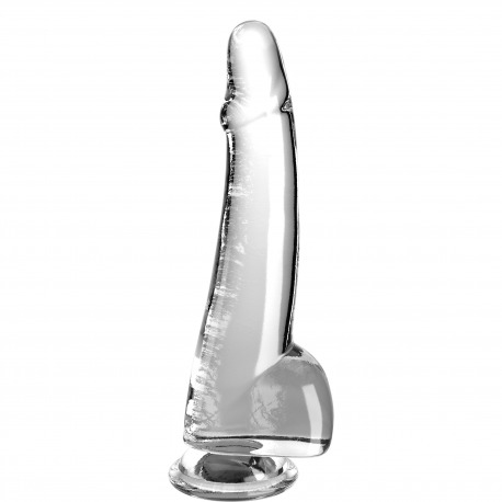 Dildo Con Testículos 19 cm Transparente