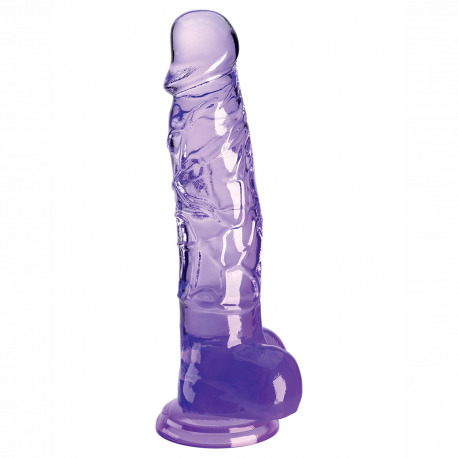 Pene Realístico Con Testículos 16.5 cm Morado
