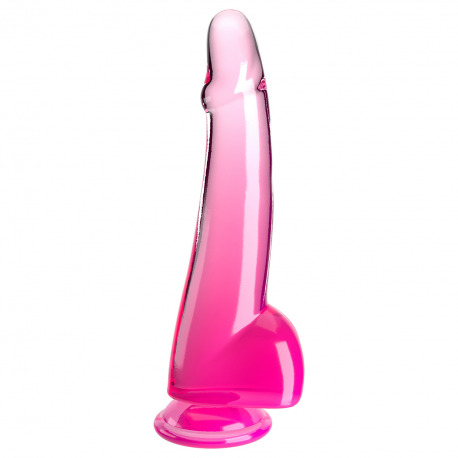 Dildo Con Testículos 19 cm Rosa