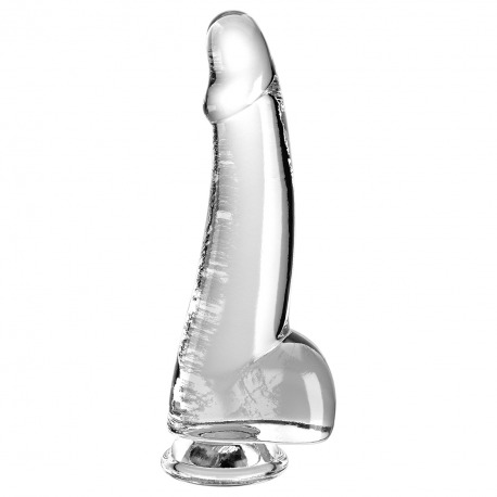 Dildo Con Testículos 15.2 cm Transparente
