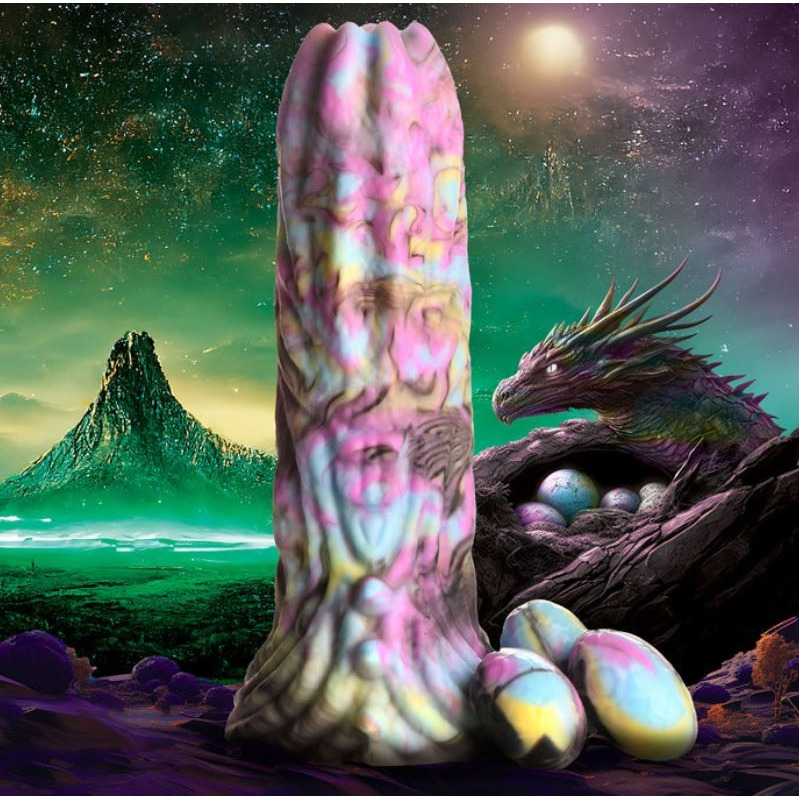 Dildo Dragon Spawn Ovipositor con Huevos