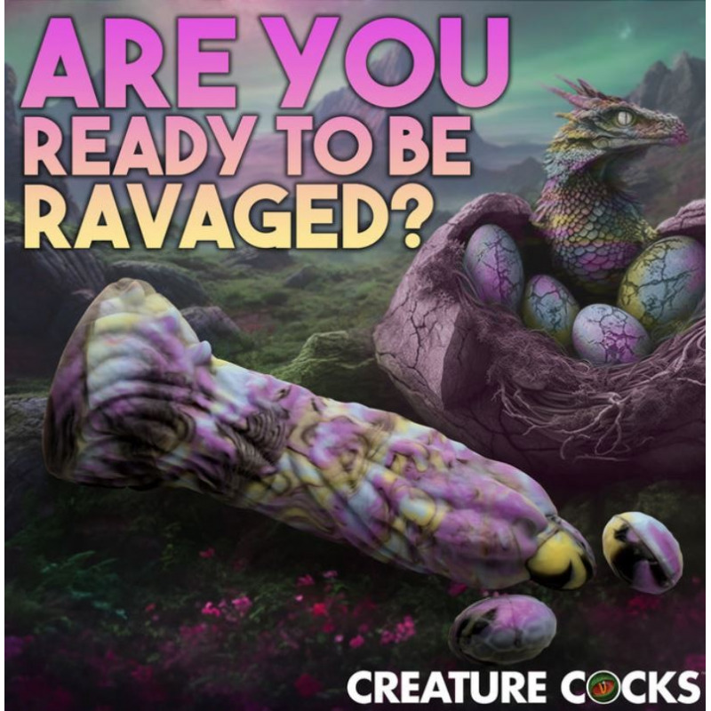 Dildo Dragon Spawn Ovipositor con Huevos