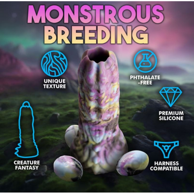 Dildo Dragon Spawn Ovipositor con Huevos