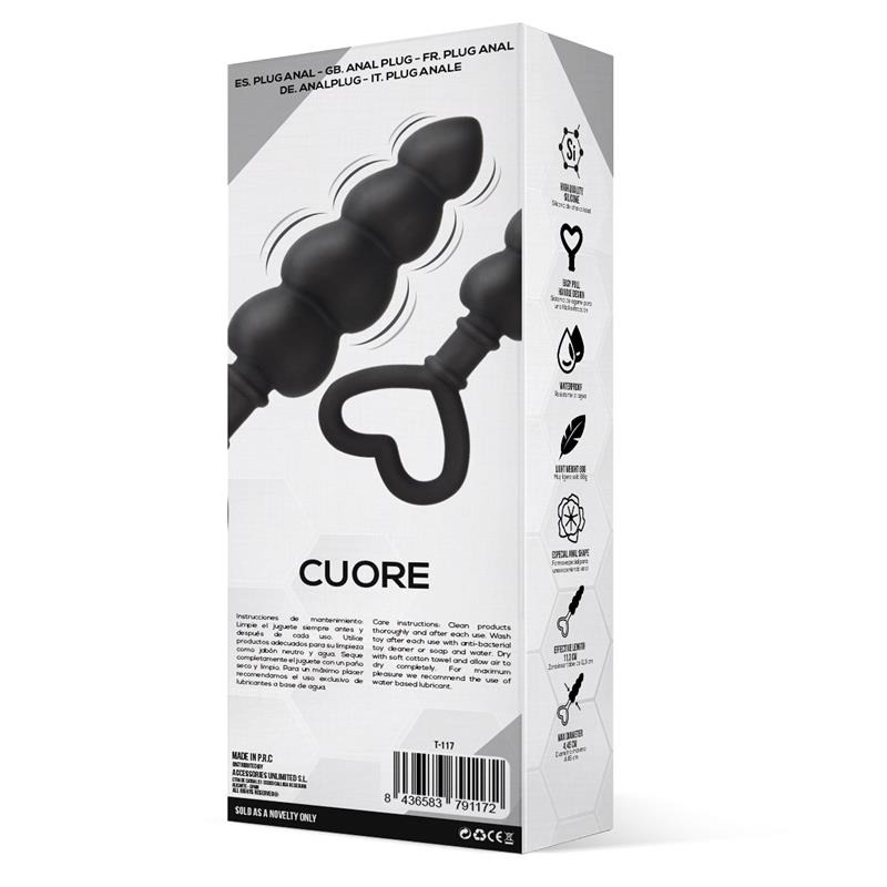 Cuore Plug Anal Negro