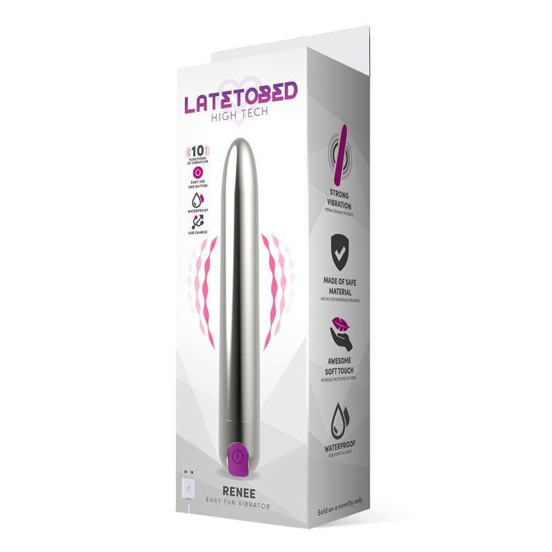 Renee Vibrador 18,5 cm Plata