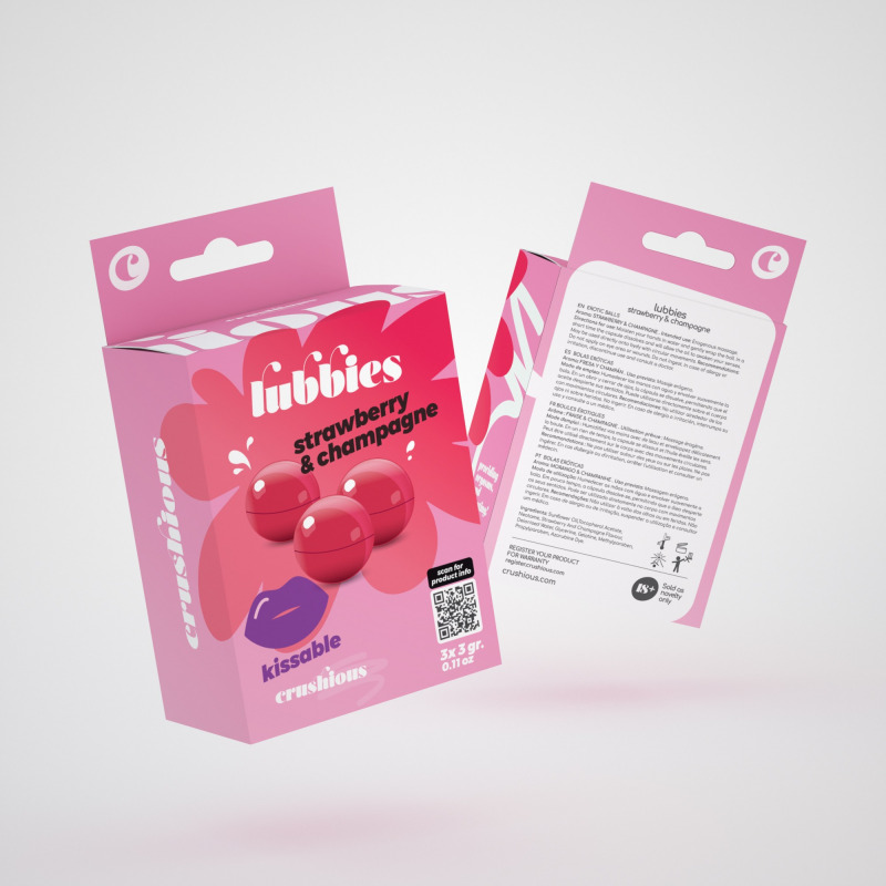 Lubbies Bolas de Aceite Besables Fresa y Champán