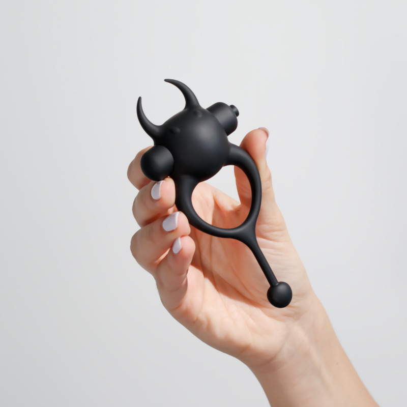 Daemon Anillo de Pene con Vibración Negro