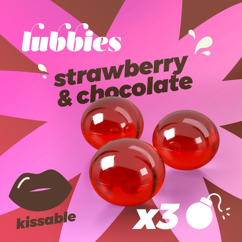 Lubbies Bolas de Aceite Besables Fresa y Chocolate