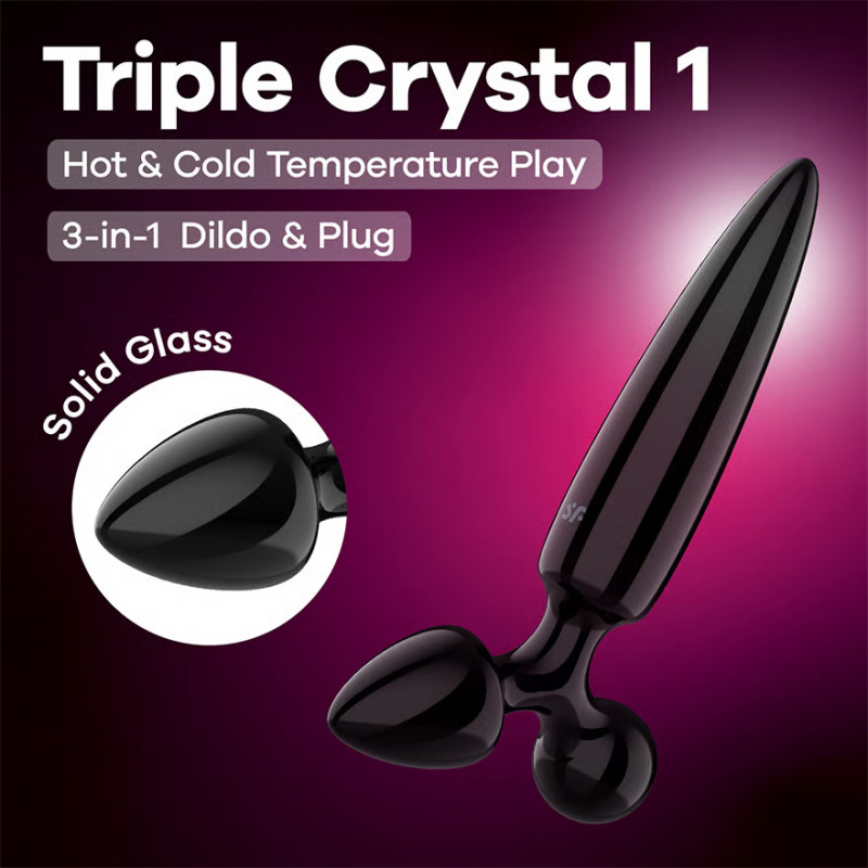 Satisfyer Triple Crystal 1 Negro