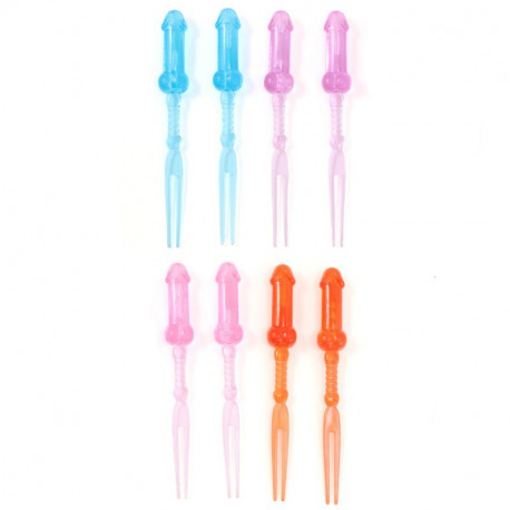 8 Pinchos Pene Colores 8 Pinchos Pene Colores