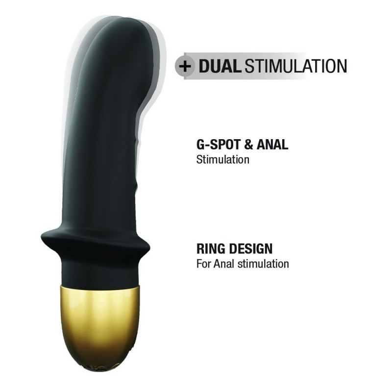 Vibrador Mini Lover Negro-Oro