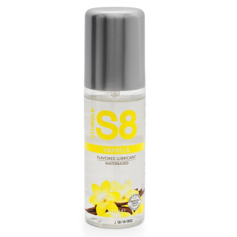 S8 Lubricante Base Agua 125 ml Vainilla