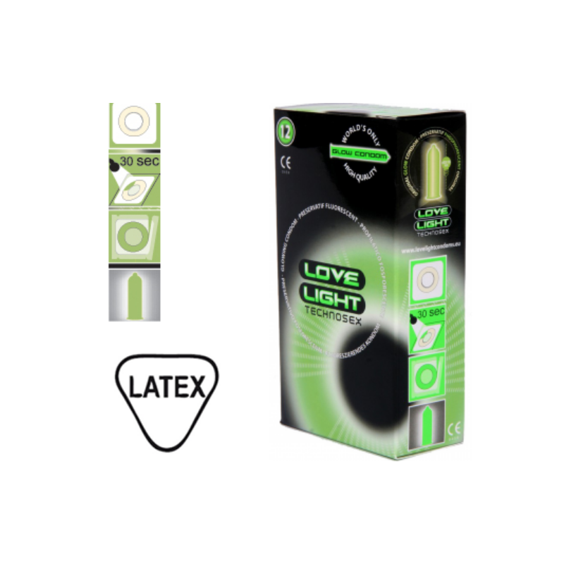 Preservativos Love Light Technosex Glow 12 Uds
