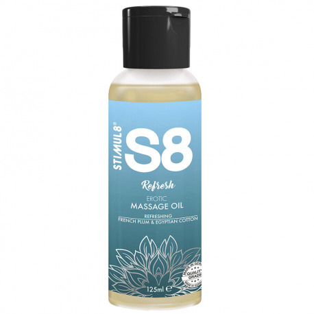 S8 Refresh Aceite de Masaje Algodón 125 ml