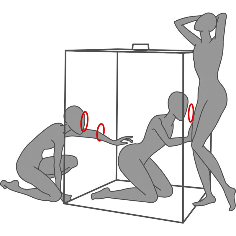 Kink Club Cabina Scandale Negro y Rojo