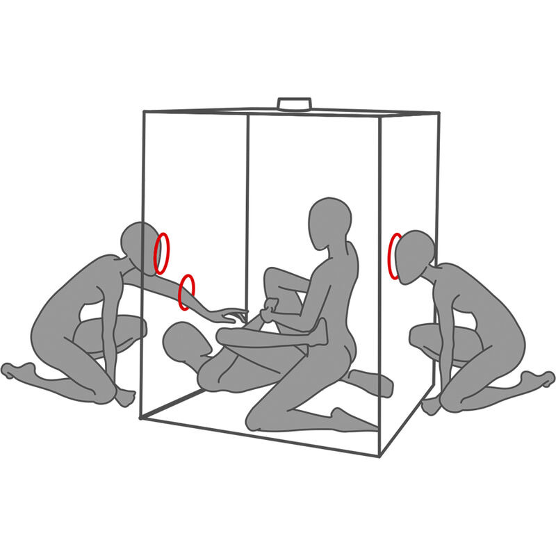 Kink Club Cabina Scandale Negro y Rojo