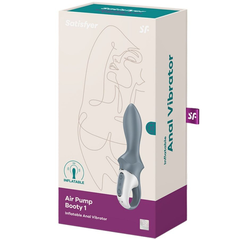 Air Pump Booty 1 Vibrador Inflable Anal Gris