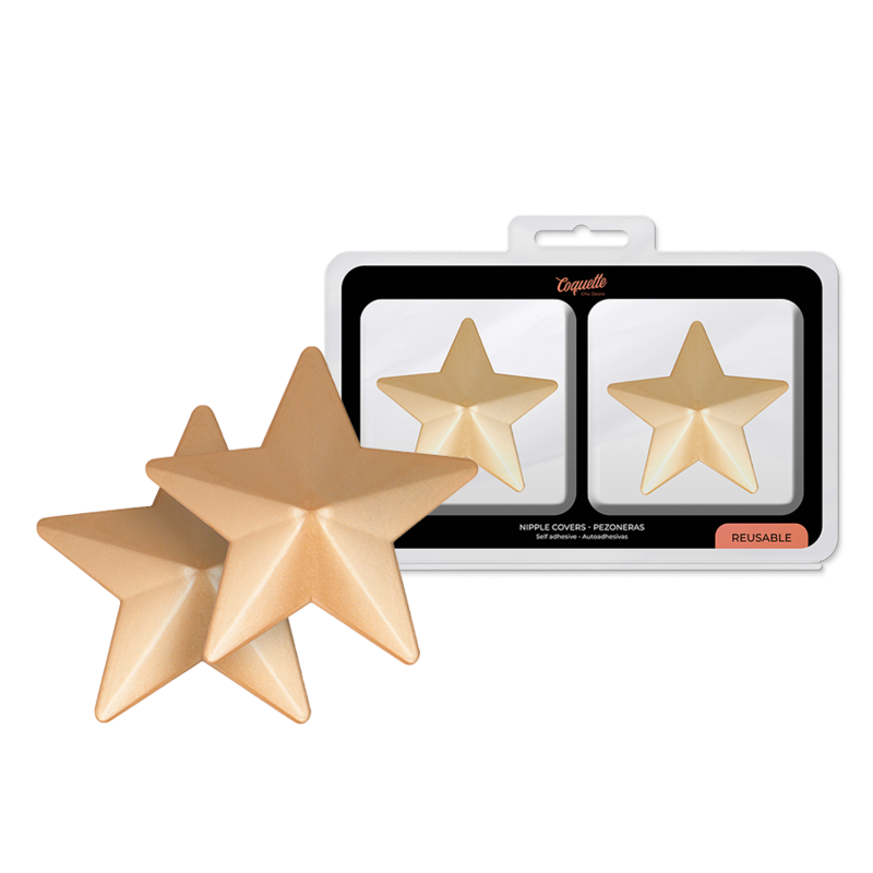 Cubre Pezones Metal Estrellas