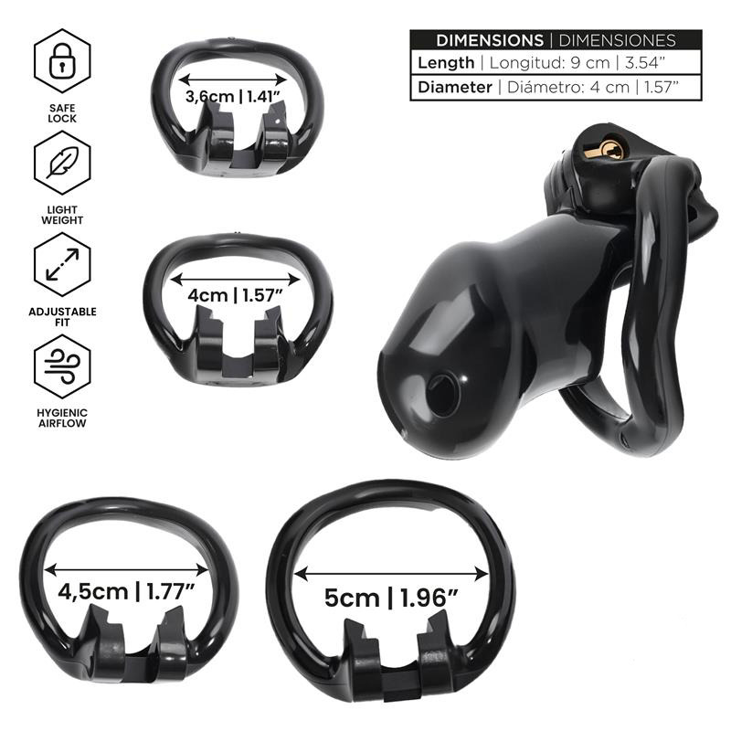 Guard Jaula para el Pene con Candado Interno Talla S