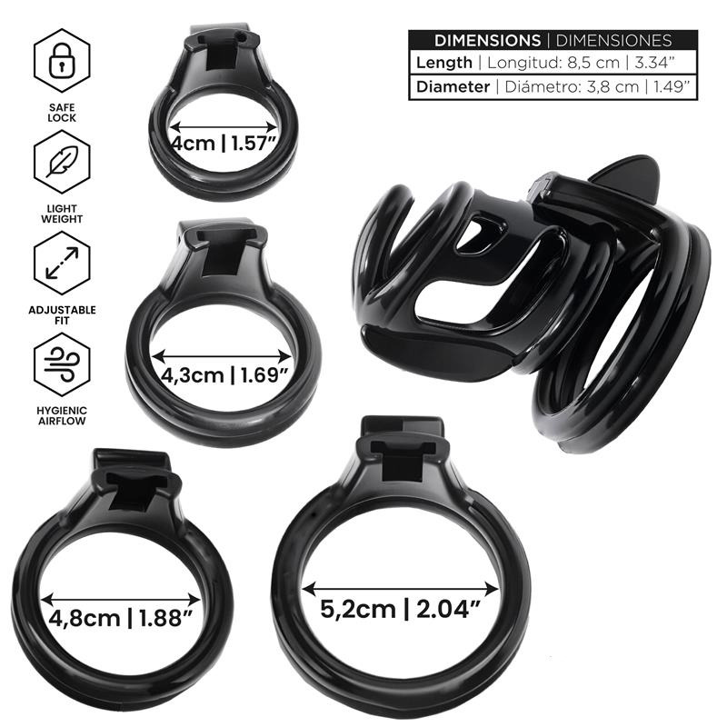 Bars Jaula para el Pene con Candado Interno