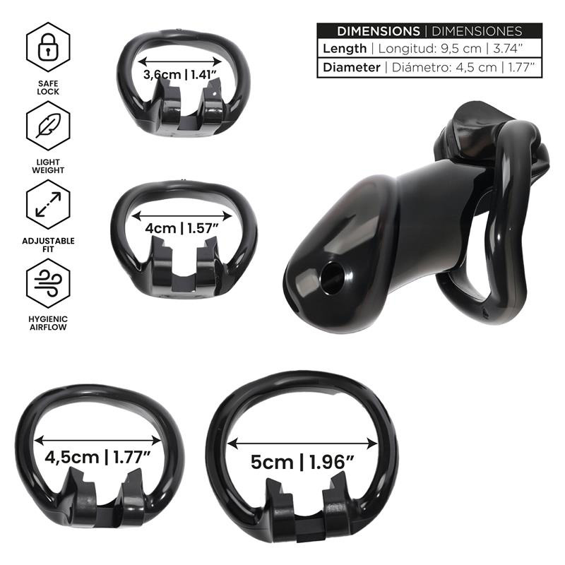 Guard Jaula para el Pene con Candado Interno Talla M