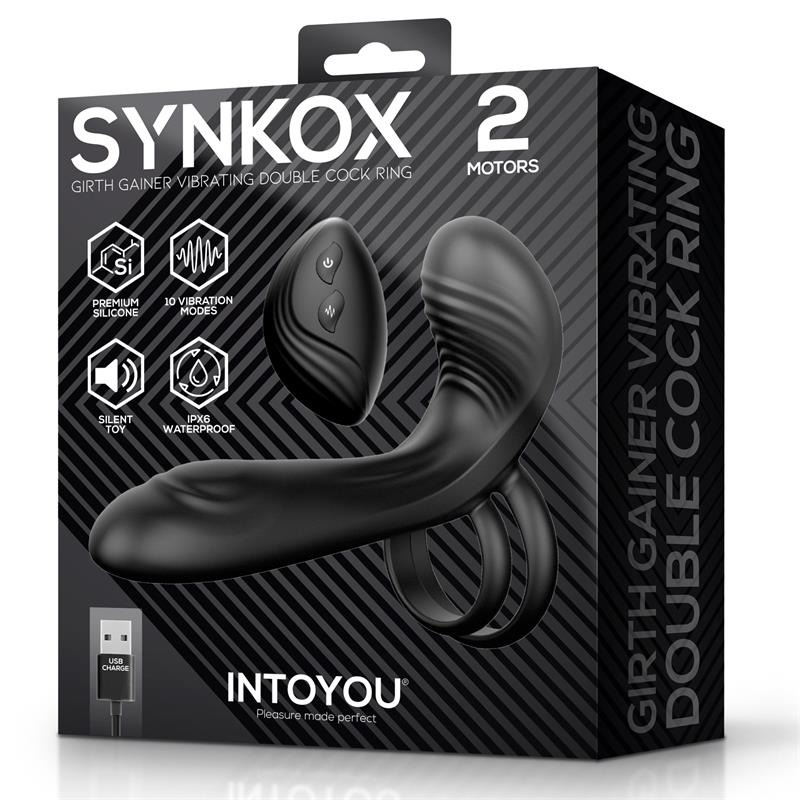 Synkox con Doble Anillo para el Pene con Vibración
