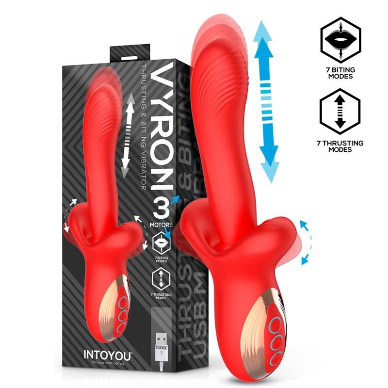 Vyron Vibrador con Thrusting y Biting