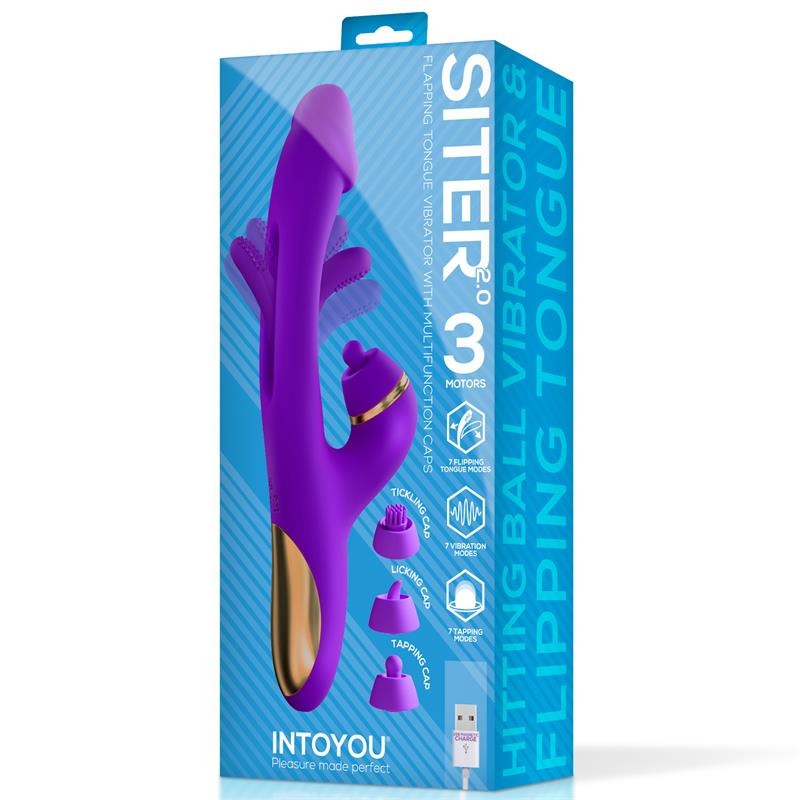 Siter 2.0 Vibrador con Lengua Flapping, Golpeteo y Cabezales Intercambiables