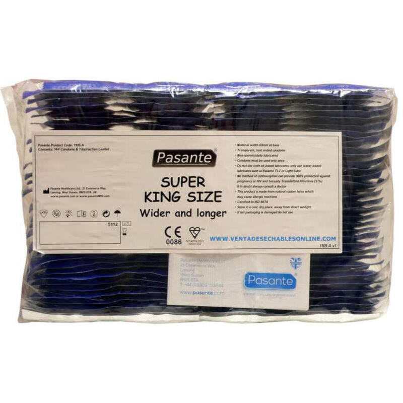 Preservativo Tamaño Super King Bolsa 144 Uds