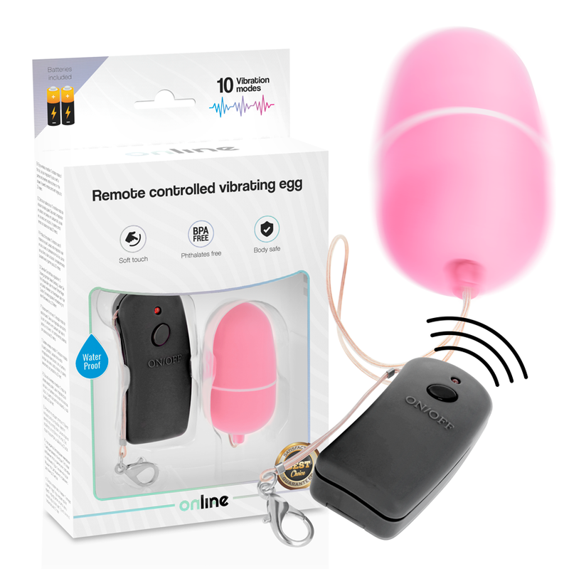 Huevo Vibrador con Mando Control Remoto Rosa