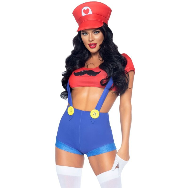Disfraz Sexy Mario Bros Rojo/Azul