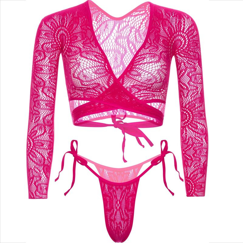 Top Corto de Encaje con Tanga