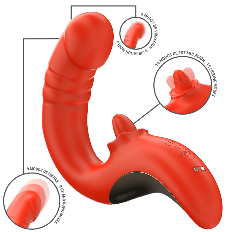 Paulina Vibrador y Estimulador Rojo