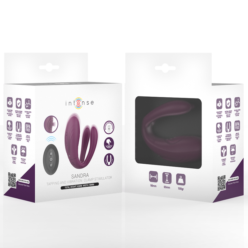 Sandra Vibrador y Estimulador de Pinzas con Control Remoto