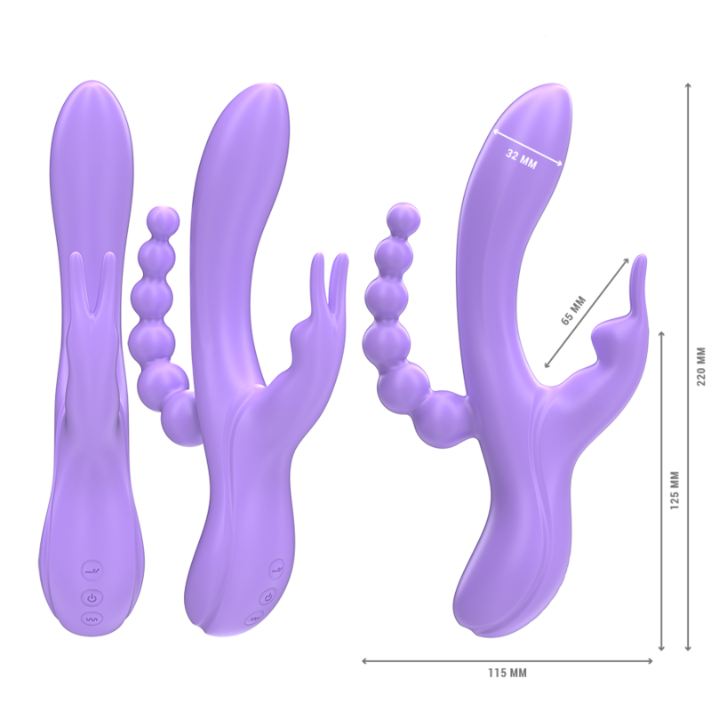 Miko Triple Vibrador Morado