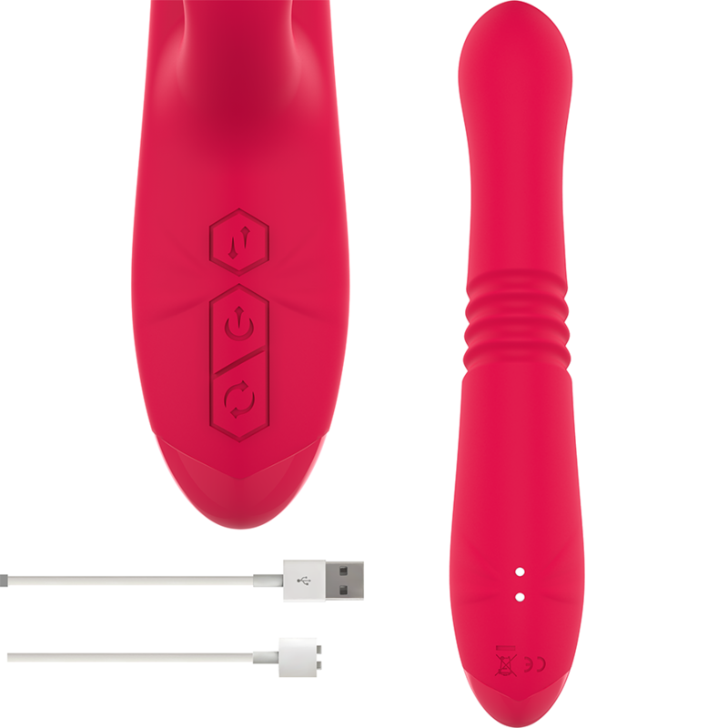 Dua Vibrador Multifuncion con Lengua Rojo
