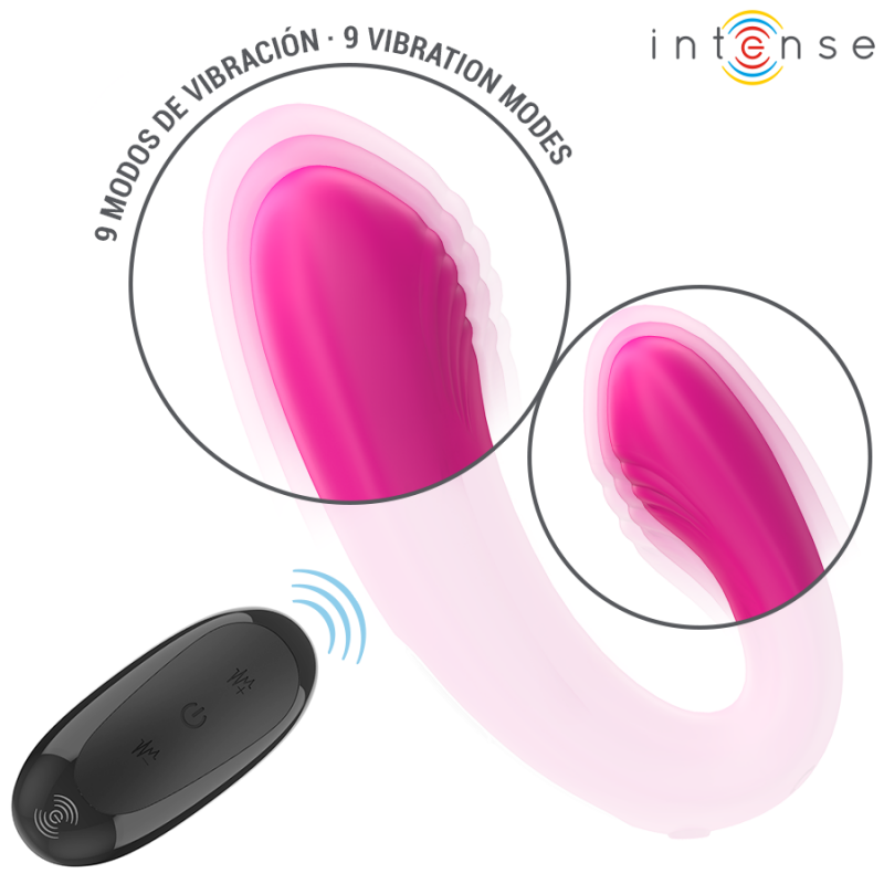 Janet Estimulador y Vibrador Dual con Control Remoto Rosa