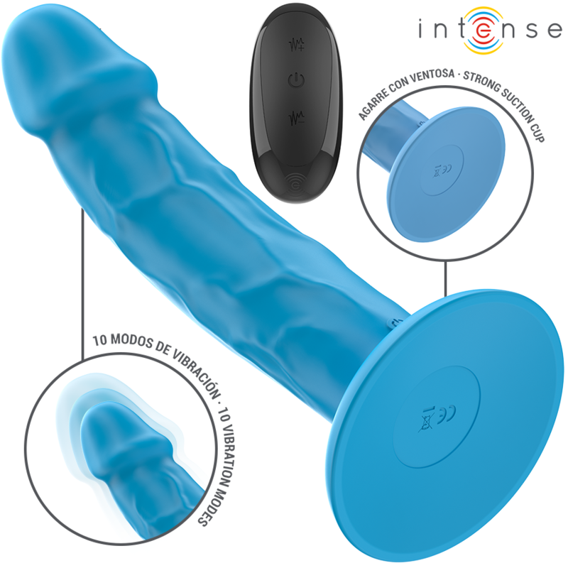 Phoebe Vibrador Realistico Azul Control Remoto