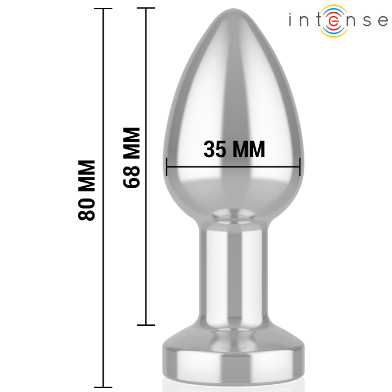 Plug Anal Talla S Metal Vibrador LED Control Remoto