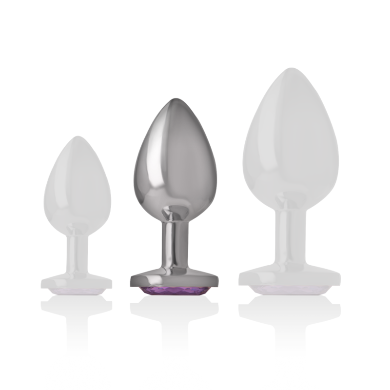Plug Metálico con Cristal Violeta Talla M