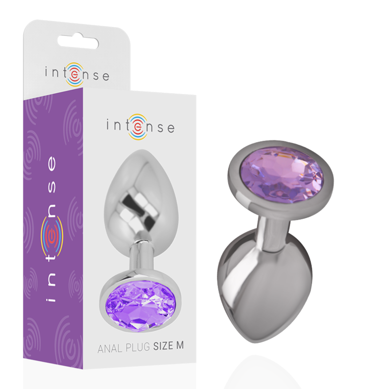 Plug Metálico con Cristal Violeta Talla M