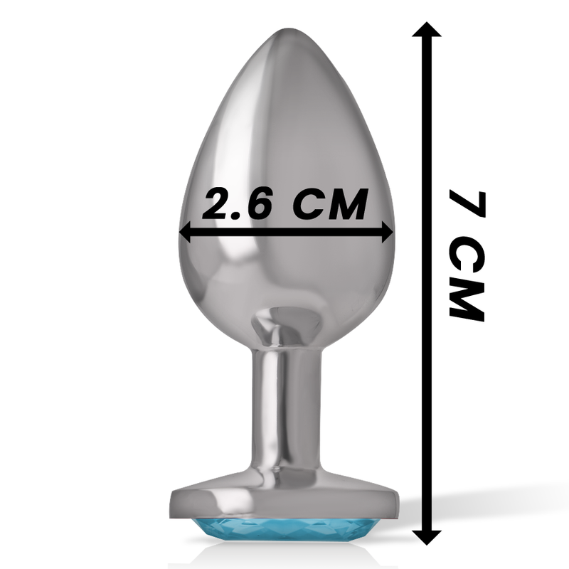 Plug Anal Metálico Corazón Azul Talla S