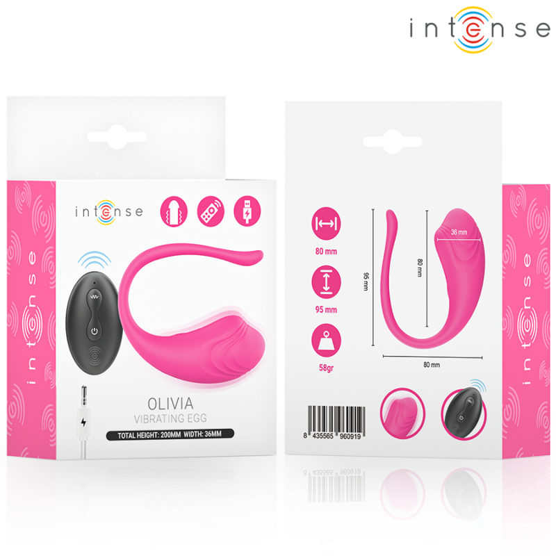Olivia Huevo Vibrador Control Remoto Rosa