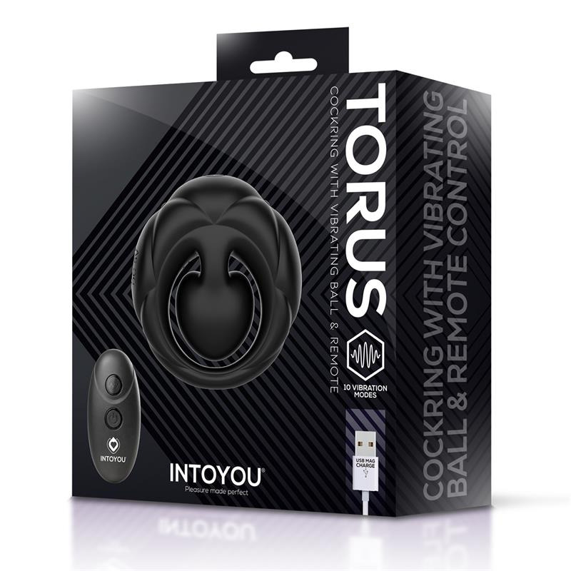 Torus Anillo Vibrador con Bola Clitoriana con Control Remoto